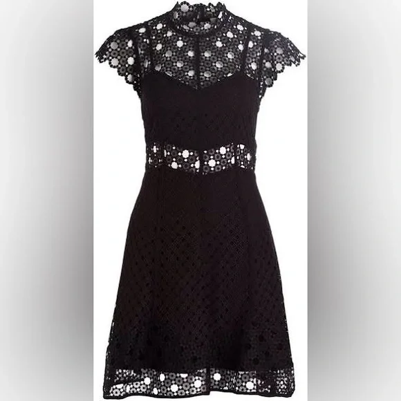Sandro | Dresses | New Sandro Black Fit And Flare Mini Dress With Mock Neck  Size 38 | Poshmark